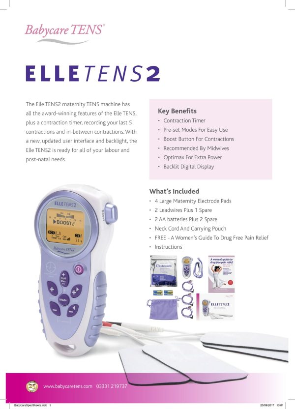 Elle TENS 2 Spec sheet Elle TENS 2 Spec sheet